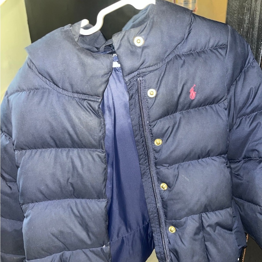 Polo Ralph Lauren, Down jacket girls SZ 4T, Navy, Warm, Winter, Puffer. - Picture 3 of 6